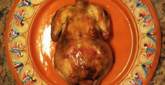 Курица, запеченная с лимоном и тимьяном