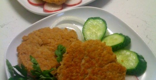 Оладьи из куриного мяса и геркулеса