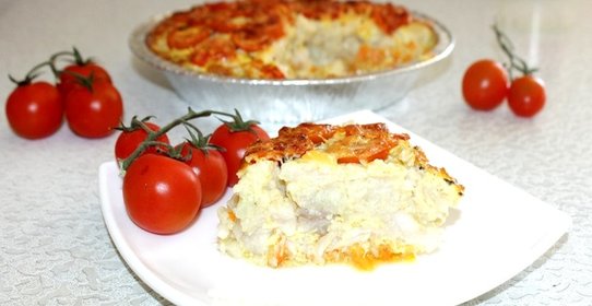 Рыба с цветной капустой в яично-майонезном соусе