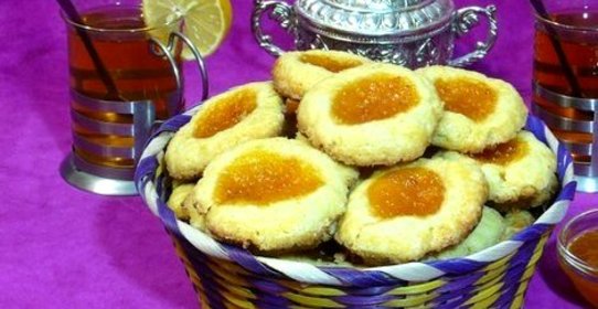 Печенье к чаю с абрикосовым джемом