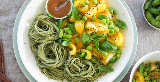 Лапша соба с медовой заправкой