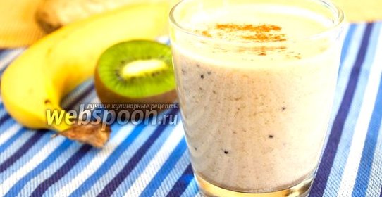 Молочный коктейль с фруктами и имбирём