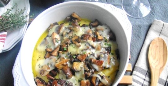 Полента с грибами