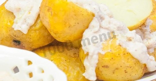 Картофель в рукаве с соусом Бешамель