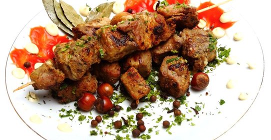 Шашлык свиной в кефире со сладким перцем и луком