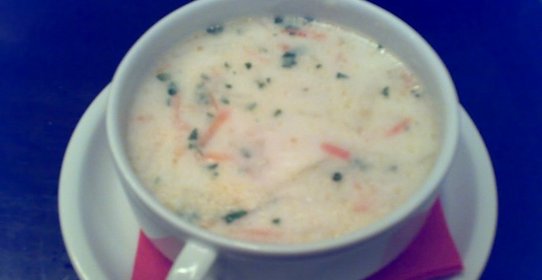 Суп из семги и морского коктейля