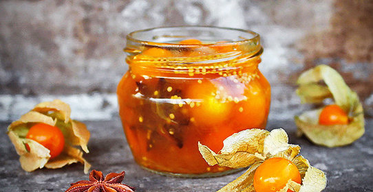 Физалис, маринованный в апельсиновом соке