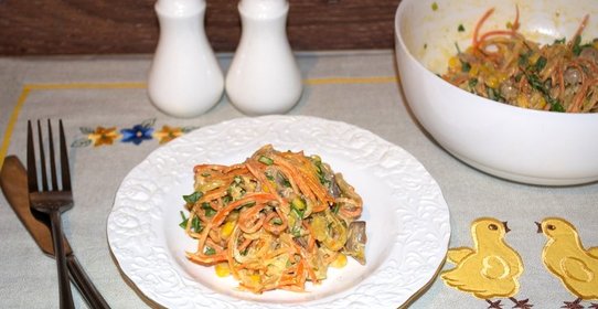 Салат из куриной печени