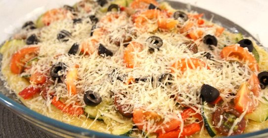 Овощная Пицца на поленте