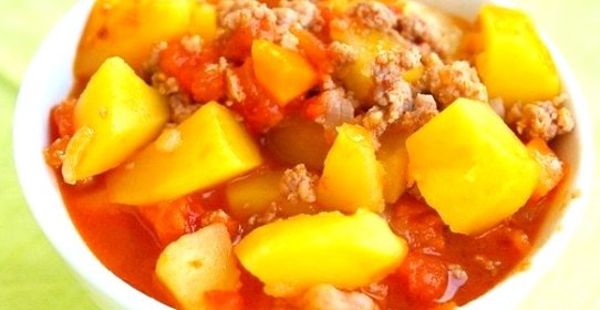 Овощное рагу с фаршем