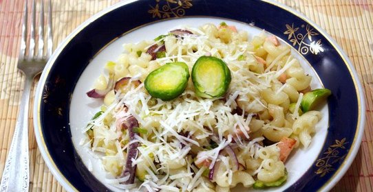 Паста с брюссельской капустой