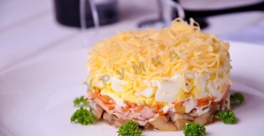 Вкусный салат тунец сыр яйцо