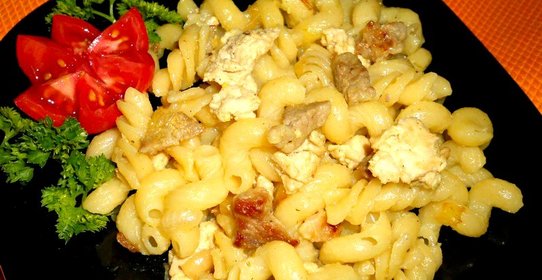 Макароны со смешанным фаршем