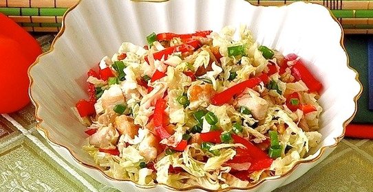 Салат из пекинской капусты с курицей