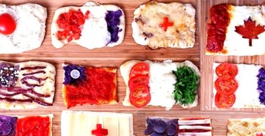 Пицца в виде флагов