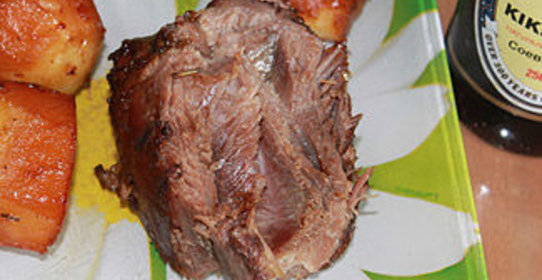 Баранья ножка с картофелем в соевом маринаде