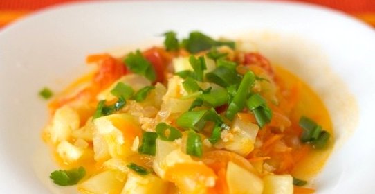 Рагу из кабачков в мультиварке