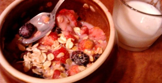 Овсянка с фруктами