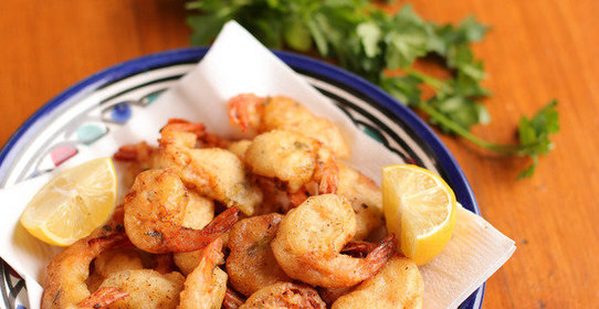 Маринованные креветки в кляре