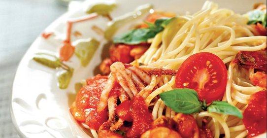 Спагетти с морепродуктами