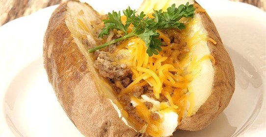 Картофель с мясным фаршем