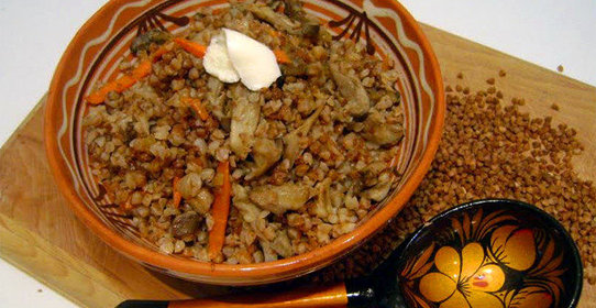 Гречка с грибами