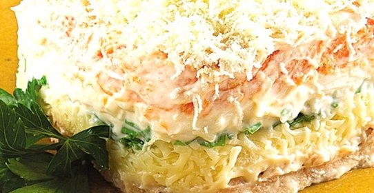 Салат Мимоза со скумбрией