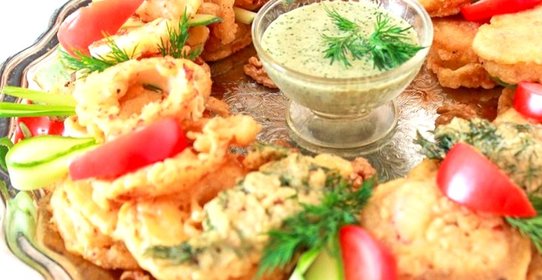 Овощи в кляре темпура