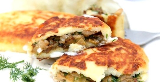 Пирожки с грибами жареные
