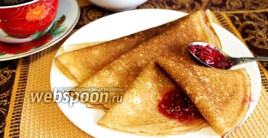 Блины на топлёном молоке заварные