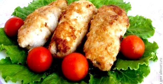 Куриные рулетики с грибами на сковороде