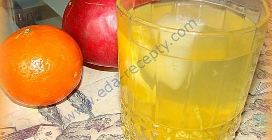 Мандариновый компот из мандарин и яблок на зиму