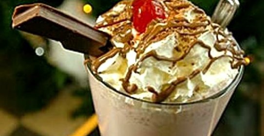 Молочный коктейль с шоколадом и мятой