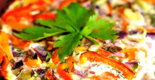 Пирог с луком-пореем