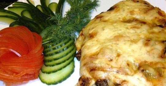 Мясо по-французски в фольге с грибами