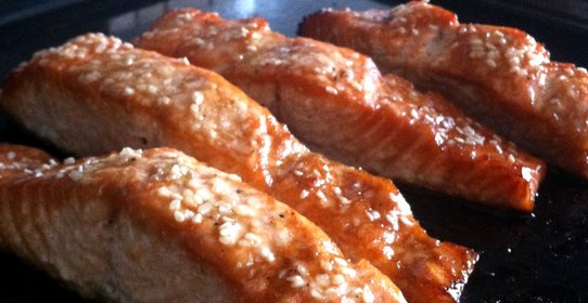 Форель в соево-медовом маринаде