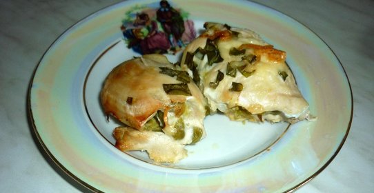 Куриный рулет с горохом