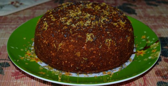 Ореховый бисквит с цитрусовым сиропом