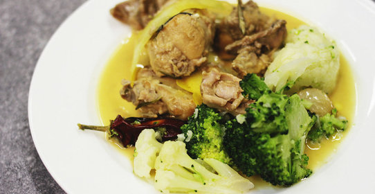 Рагу из кролика в белом вине