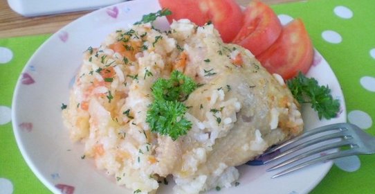 Курица с рисом и овощами в мультиварке