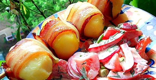 Картофель на шампурах