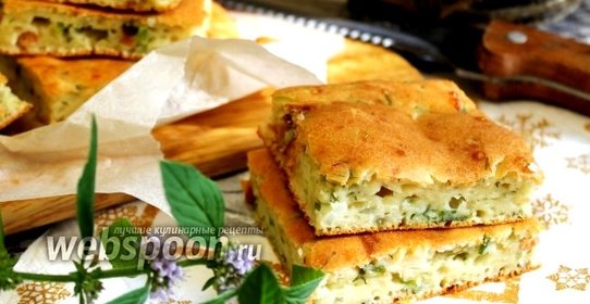 Пирог наливной с копчёной рыбой