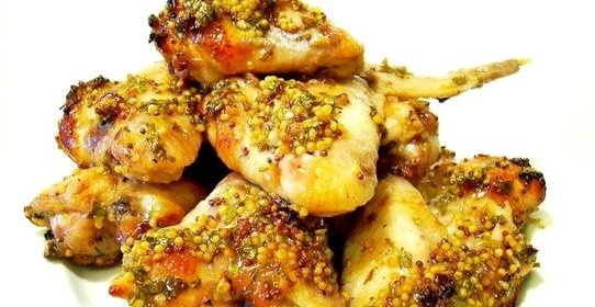Крылышки в медово-горчичном соусе