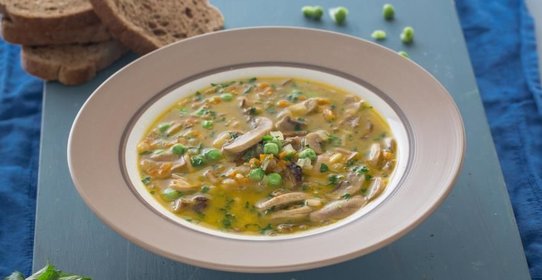 Грибной суп с овощами