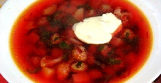 Летний борщ с цветной капустой