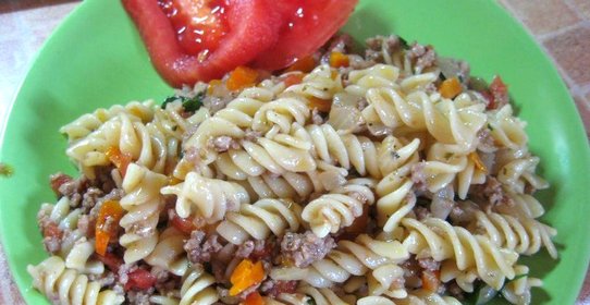 Макароны по-флотски на итальянский манер