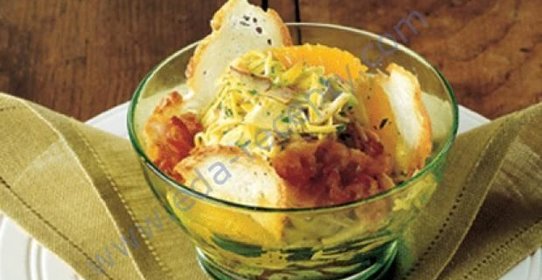 Салат с мясом и апельсинами