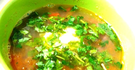 Вегетарианский суп с фасолью