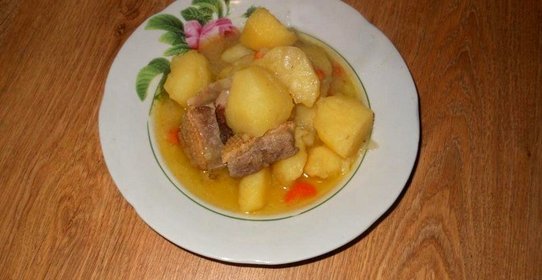 картофель тушеный с уткой