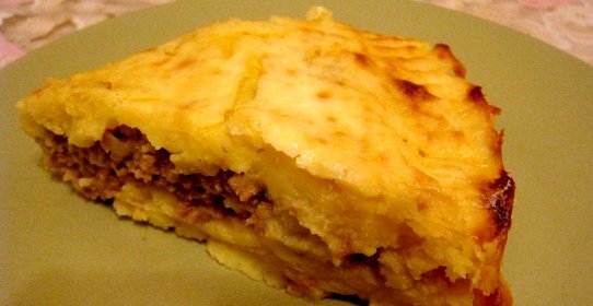 Картошка со свининой и сыром в духовке